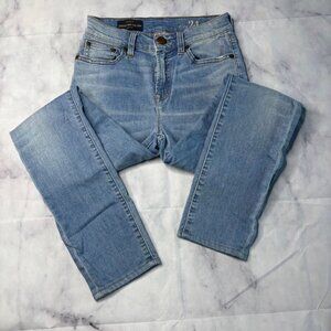 J Crew Lookout High Rise Crop Jeans Womens Size 24 Light Wash Slim P118